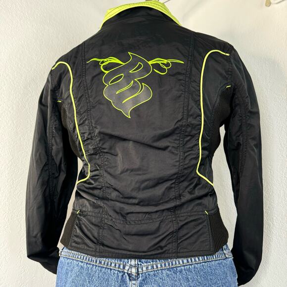 Y2k Rocawear Jacket Green Black Logo - Picture 1 of 8